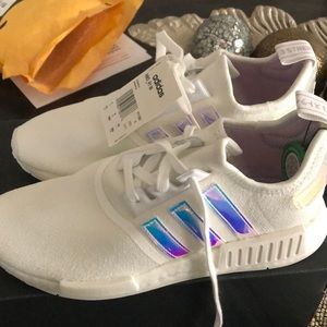 Brand New 9.5W Adidas NMD White Iridescent sneaker
